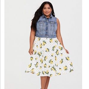 Torrid Medium Wash Crop Denim Vest